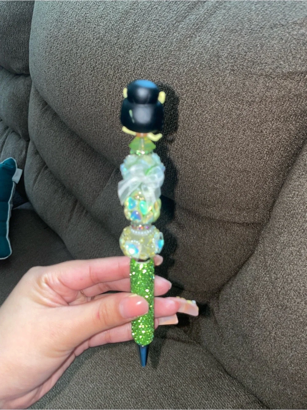 Tiana glitter pen  #glitter #figurine